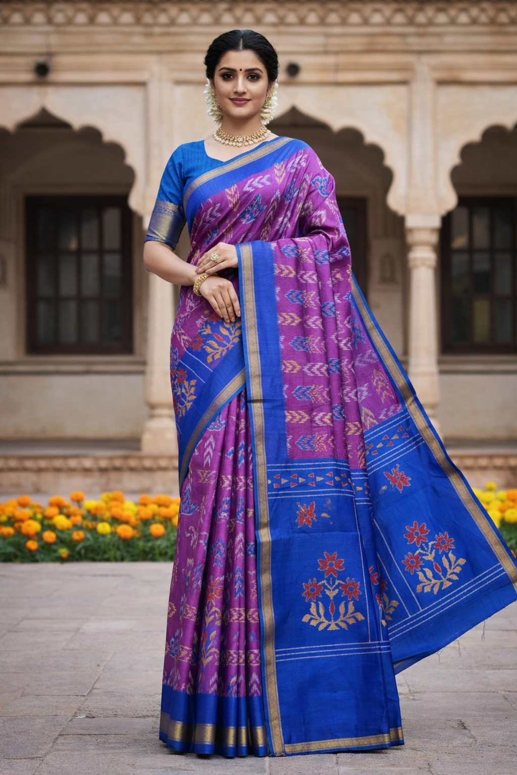 Ikkat Silk Saree